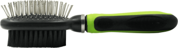 Pet Life Flex Series 2-in-1 Dual-Sided Pin and Bristle Grooming Brush