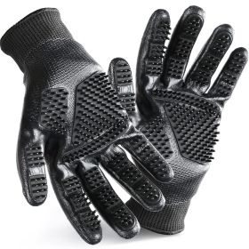 Pet Hair Removal & Grooming Gloves – Bathing Brush for Dogs