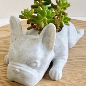French Bulldog Shape Cute Bonsai Flower Pot Holder
