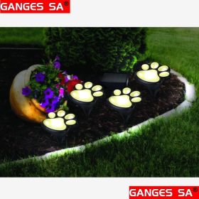 Dog Footprint Lights; Solar Lawn Light