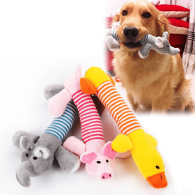 Four-legged elephant pet plush toy striped, pink pig duck vocal dog toy
