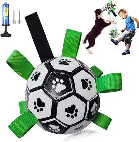 Interactive Dog Soccer Ball with Grab Tabs – Floating & Durable Puppy Toy