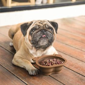 Silicone Folding Bowl Dog Outdoor Travel Portable Dog Food Bowl