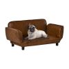 PawHut Foldable Pet Sofa Bed PU Leather Lounger 39" x 21.75"