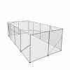 Large Outdoor Dog Kennel Playpen – 10' x 20' Chain-Link Dog Run with Lockable Gate