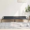 Black Textile with Powder-Coated Steel Frame, Durable Raised Dog Bed