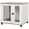 PawHut Dog Crate Furniture | End Table Dog Kennel with Lockable Door