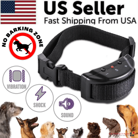 Automatic Anti Bark Barking Dog Shock Control Collar Device