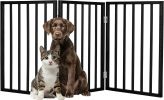 Pet Gate - 3-Panel Indoor Foldable Dog Fence for Stairs, Hallways, or Doorways - 54x24-Inch