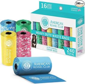 AKC Dog Poop Bags – Leak-Proof, Easy-Tear, Fits Leash Dispensers