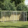 Dog Kennel Silver 400 x 200 x 200 cm Galvanized Steel