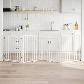 Dog Gate Set of 4 White Poplar Wood