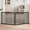 Dog Gate Set of 2 Black Poplar Wood