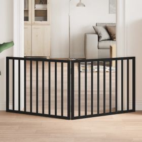 Dog Gate Set of 2 Black Poplar Wood
