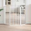 Dog Gate Set of 3 White Solid Poplar Wood