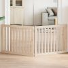 Dog Gate Set of 2 Natural Solid Poplar Wood