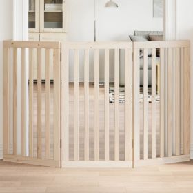 Dog Gate Set of 3 Natural Poplar Wood