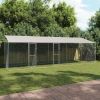 Dog Kennel Silver 800 x 200 x 256 cm Galvanized Steel