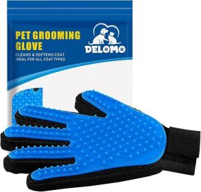 Pet Hair Remover Glove - Gentle Pet Grooming Glove Brush - Deshedding Glove - Massage Mitt with Enhanced Five Finger Design - Perfect for Dogs
