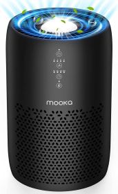 H13 HEPA Filter Air Purifier for Large Room up to 1200ft², Bedroom Office, Odor Eliminator Night Light, Ozone-Free