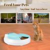 5-Meals Automatic Feeder Dry and Wet Food Dispenser Programmable Timer Portion Control with Voice Recorder 5x270ml