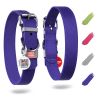 Purple Long Lasting Leather Dog Collar for Large Dogs