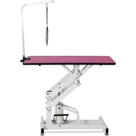 Hydraulic Pet Grooming Table 42.5 Inch, Pink