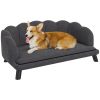 PawHut Velvet Large Dog Couch – Soft Foam Dog Sofa with Pearl Design