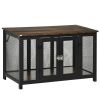 Dog Crate Furniture with Openable Top | PawHut Wooden Dog Kennel End Table