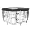 High Exercise Pen with Top Cover & Ground Stakes