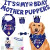 Dog Birthday Bandana Hat Set Party and Birthday Banner Decoration