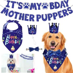 Dog Birthday Bandana Hat Set Party and Birthday Banner Decoration