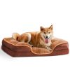 Orthopedic Memory Foam Pet Bed for Small Dogs – Washable Non-Slip Large Brown