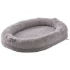 VEVOR Human Size Dog Bean Bed Washable PV Velvet 72x48x10in