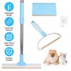 3Pcs Hair Removal Kit Multi-Fabric Pet Hair Lint Shaver Rake Adjustable Telescopic Rod for Carpet Rug Clothes Couch