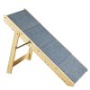 VEVOR Wood Pet Stairs/Pet Steps, 2-in-1 Foldable Wooden 4 Step Dog Stair for Beds, Sofa and Cars, for Small Medium Large Dogs