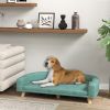 Dog Sofa Couch Bed with Washable Cushion for Large Dogs, Green