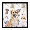 Anatolian Shepherd Dog Coffee Bar Framed Metal Print Bathroom, Kitchen, Office, Home Decor Wall Art Ready to Hang, Square, 8X8