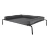 VEVOR Elevated Portable Raised Cot with Washable Pillow, Indoor & Outdoor with Steel Metal Frame and Breathable Teslin Mesh, XL, Gray