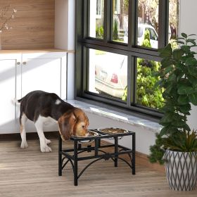Elevated Dog Bowls – Double Stainless Steel Pet Feeding Station with Non-Slip Metal Stand