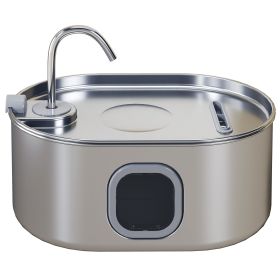 PawHut 246 oz./7L Stainless Steel Water Fountain with Filters, Ultra-Quiet Pump, for Cats, Dogs & Multi-Pet Homes