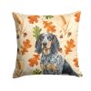 Bluetick Coonhound Heirloom Fall Throw Pillow Decorative Indoor Outdoor Accent Cushion for Couch, Bed or Patio, 14Hx14W