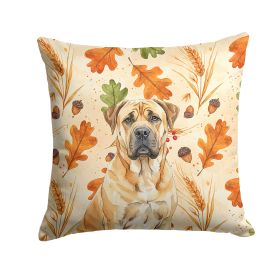 Fawn Boerboel Heirloom Fall Throw Pillow Decorative Indoor Outdoor Accent Cushion for Couch, Bed or Patio, 14Hx14W