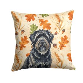 Bouvier des Flandres Heirloom Fall Throw Pillow Decorative Indoor Outdoor Accent Cushion for Couch, Bed or Patio, 14Hx14W