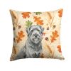 Gray Briard Heirloom Fall Throw Pillow Decorative Indoor Outdoor Accent Cushion for Couch, Bed or Patio, 14Hx14W