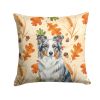 Border Collie Heirloom Fall Throw Pillow Decorative Indoor Outdoor Accent Cushion for Couch, Bed or Patio, 14Hx14W