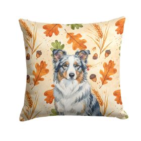 Border Collie Heirloom Fall Throw Pillow Decorative Indoor Outdoor Accent Cushion for Couch, Bed or Patio, 14Hx14W