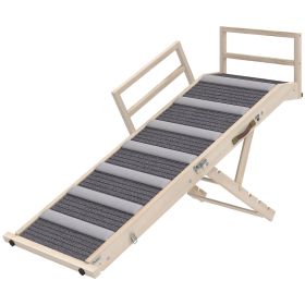 PawHut Dog Ramp Folding Adjustable Step 15–19" for Pets