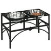 PawHut Elevated Dog Bowls, Double Stainless Steel Heavy Duty Dog Food Bowl Elevated Pet Feeding Station, 14" H