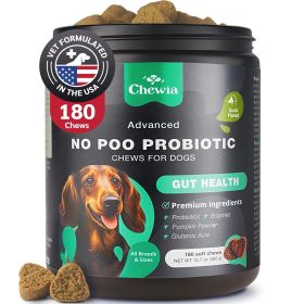 Coprophagia Deterrent No Poo Chews for Dogs Dog Probiotics for Digestive Health with Enzymes Canine Stool Eating Deterrent Digestive Dental Gut Immune